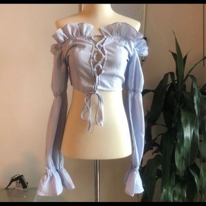 off shoulder crop top